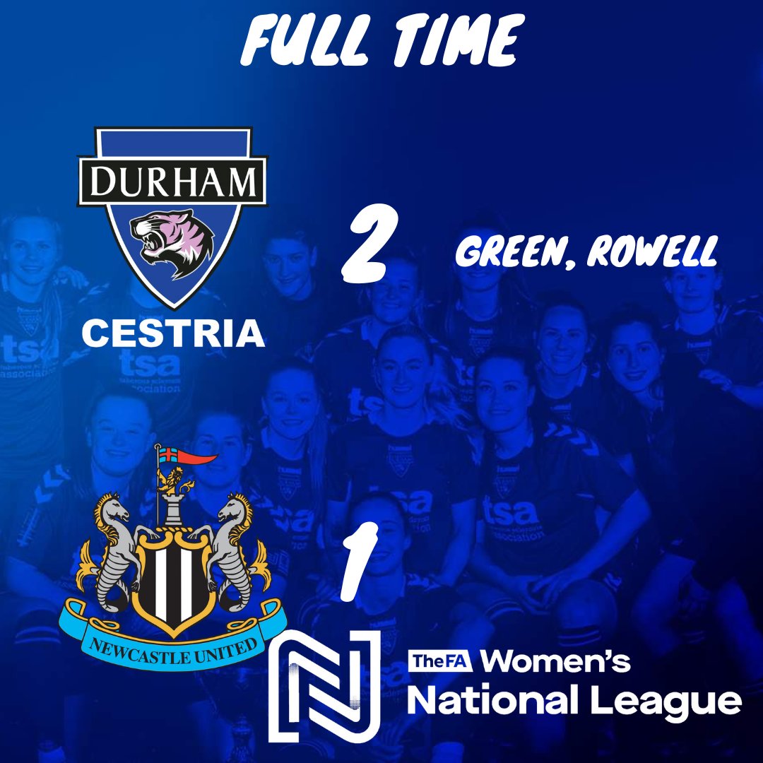 DurhamCestria's tweet photo. 👏 Outstanding Season 👏

Following tonight's superb victory against @NUFCWomen Development side, with goals from @EGreen416 and @EllaRowell2, we have now finished our season. Tonight's opponents still have 2 games remaining as we hunt for the title.

#UTD https://t.co/udibCEfm1j
