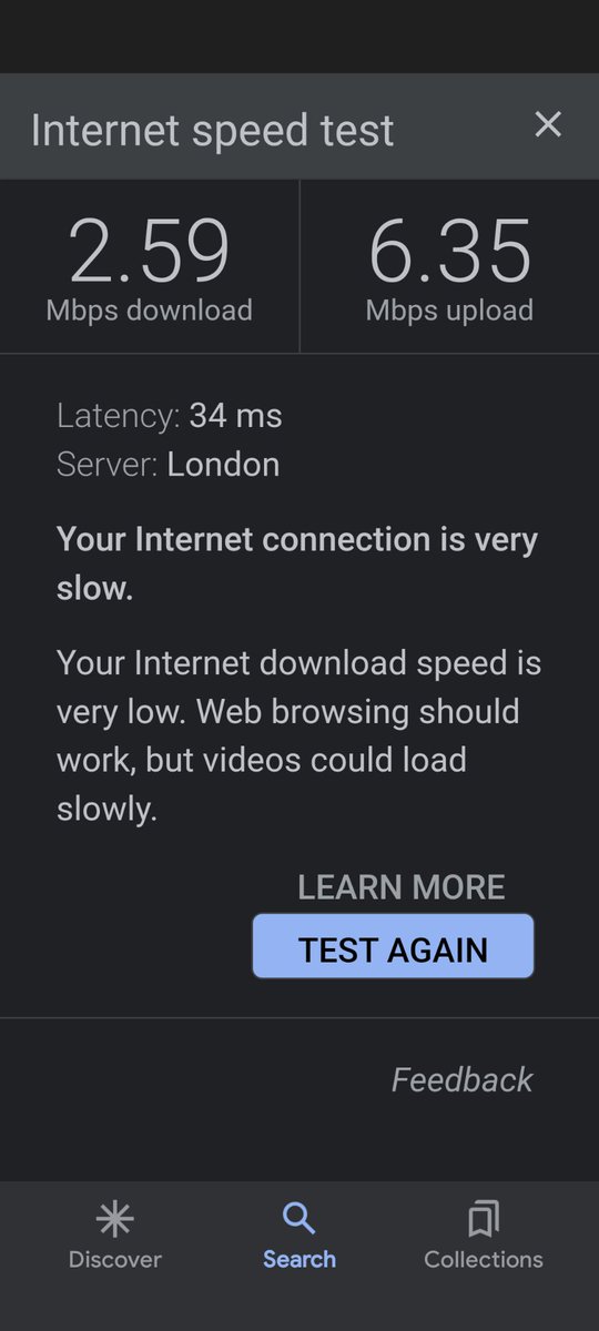 mitchellob's tweet photo. So @ThreeIreland you sold me 5G Wifi for my home, some days you deliver decent broadband speed, but others you don't. Below is tonight's speed test. However, you want to be paid the full price every month.
Not a happy customer #Waterford #broadband #threeireland
@adrianweckler https://t.co/YW8qJzUjOs
