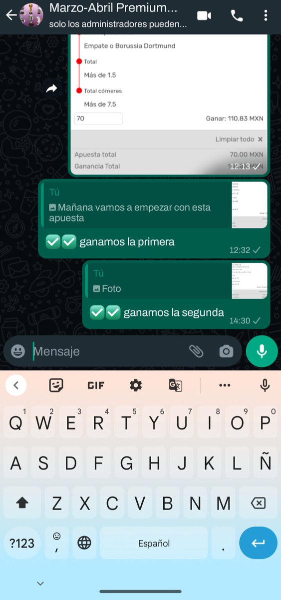 TheGoatPicks2's tweet photo. Este día empezamos de gran manera en el grupo premium ‼️

Vamos 2 de 2 y buscaremos el 3 de 3 para cerrar el día 

Ánimo hermanos y suerte en sus apuestas 🙏

🐐😎 https://t.co/YY642V2EAN