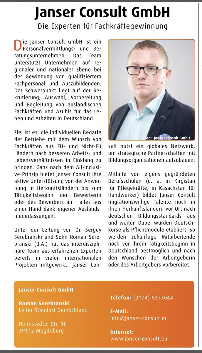 JANSER CONSULT
Ihre Experten für Fachkräftegewinnung.
Kompetent. Authentisch. Zuverlässig.

janser-consult.eu