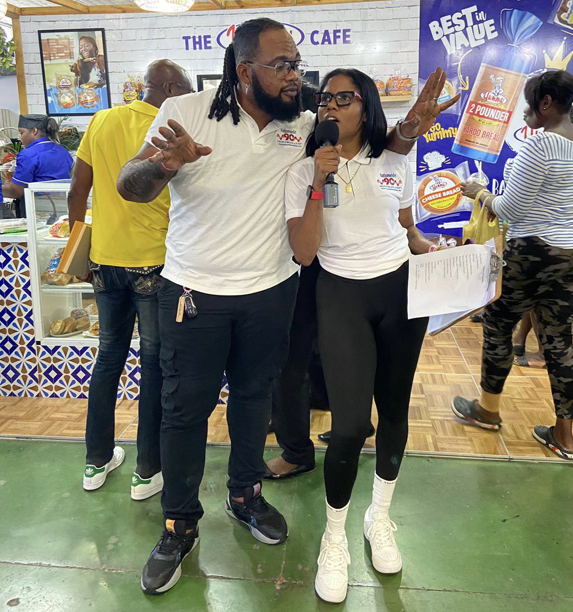 NationwideRadio's tweet photo. The E-Block is on the scene!
Did you tune in to Di Sound Off today? Don’t miss out on the fun happening on our YouTube channel!
Love the beautiful display Ayrtons!
#JMEAExpo #JMEA #teamrevolution #DiSoundOff #Ayrtons https://t.co/xi0o99vSnE