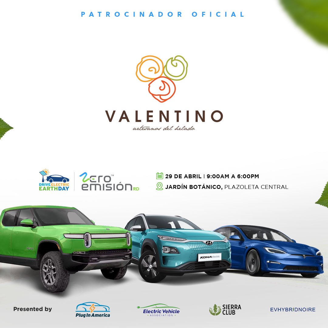 ZeroEmisionRD's tweet photo. Agradecidos con  @heladovalentino que por tercer año nos acompañan en el Día de la Movilidad Eléctrica en República Dominicana 2023. 

Mañana podrán degustar sus espectaculares helados!! 🤤🍨

#DEED #DEEDRD #Zeroemisionrd #movilidadsostenible
#republicadominicanasostenible https://t.co/CqpCHrE66f