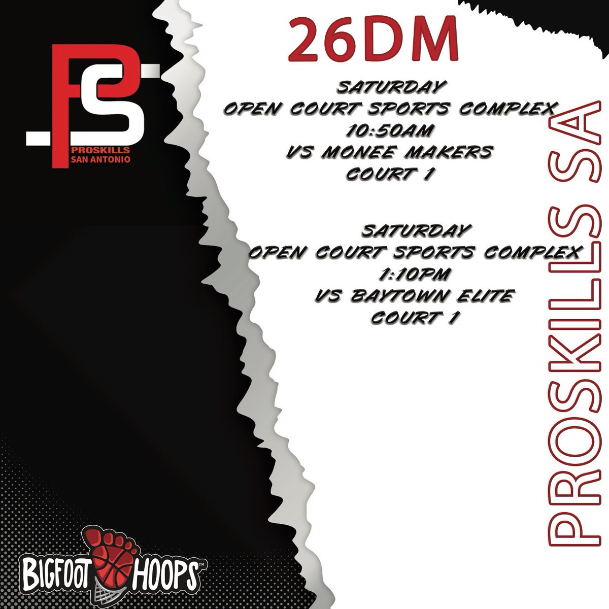 SA Future East (@safutureeast) on Twitter photo Our 26DM team will be in HTown this weekend for <a href="/BigfootHoops/">Bigfoot Hoops</a> #KingwoodClassic ‼️‼️🔴🏀⚫️ <a href="/DaveWMiller/">Coach Dave Miller</a> <a href="/CoachRizo/">Fernie Rizo</a> <a href="/ProSkillsEYBL/">ProSkills Basketball</a> Our 26DM team will be in HTown this weekend for <a href="/BigfootHoops/">Bigfoot Hoops</a> #KingwoodClassic ‼️‼️🔴🏀⚫️ <a href="/DaveWMiller/">Coach Dave Miller</a> <a href="/CoachRizo/">Fernie Rizo</a> <a href="/ProSkillsEYBL/">ProSkills Basketball</a>