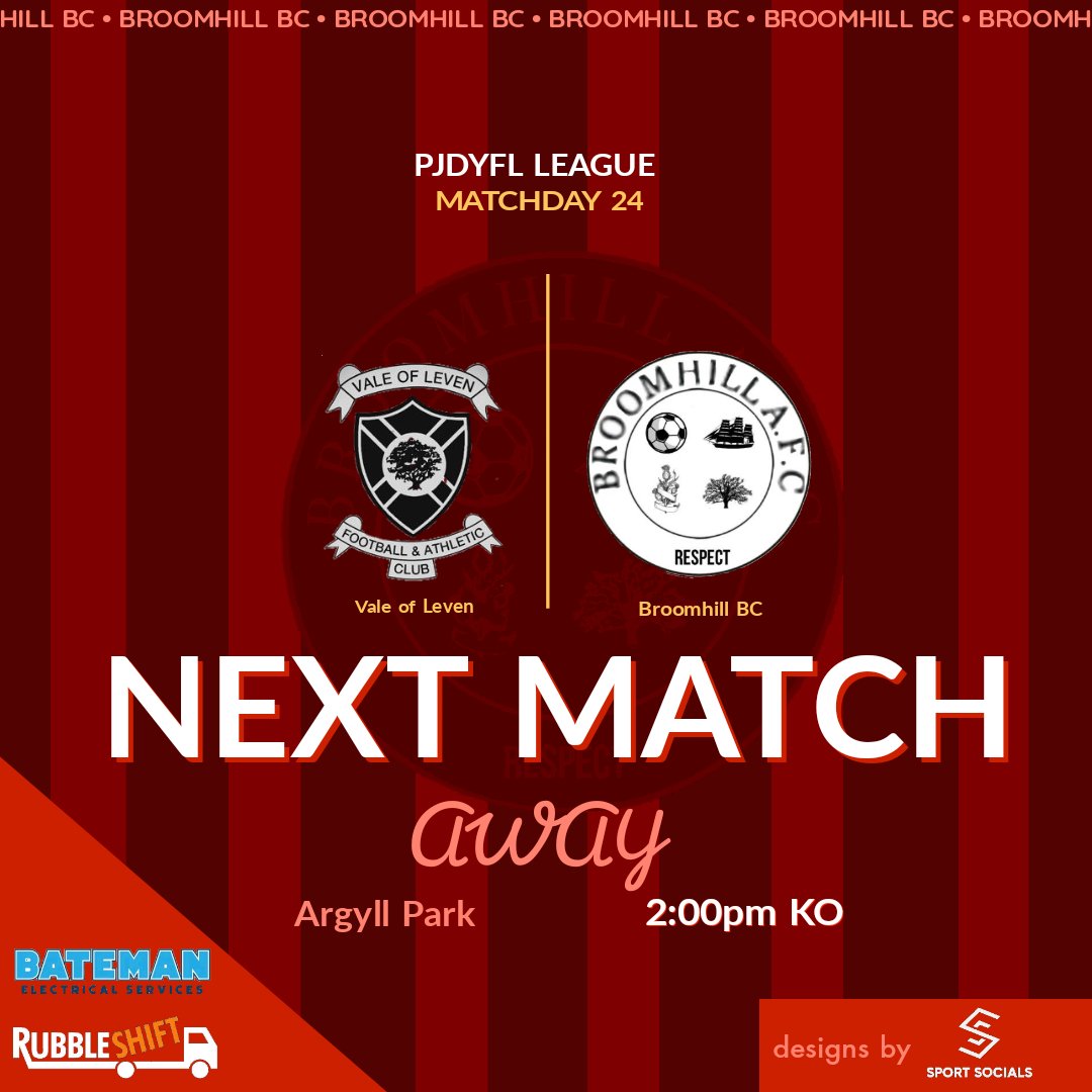 ⚽️ | 𝐏𝐉𝐃𝐘𝐅𝐋 𝐋𝐄𝐀𝐆𝐔𝐄
 Our final league match tomorrow away to Vale of Leven in Alexandria. Kick off is 2:00pm.
