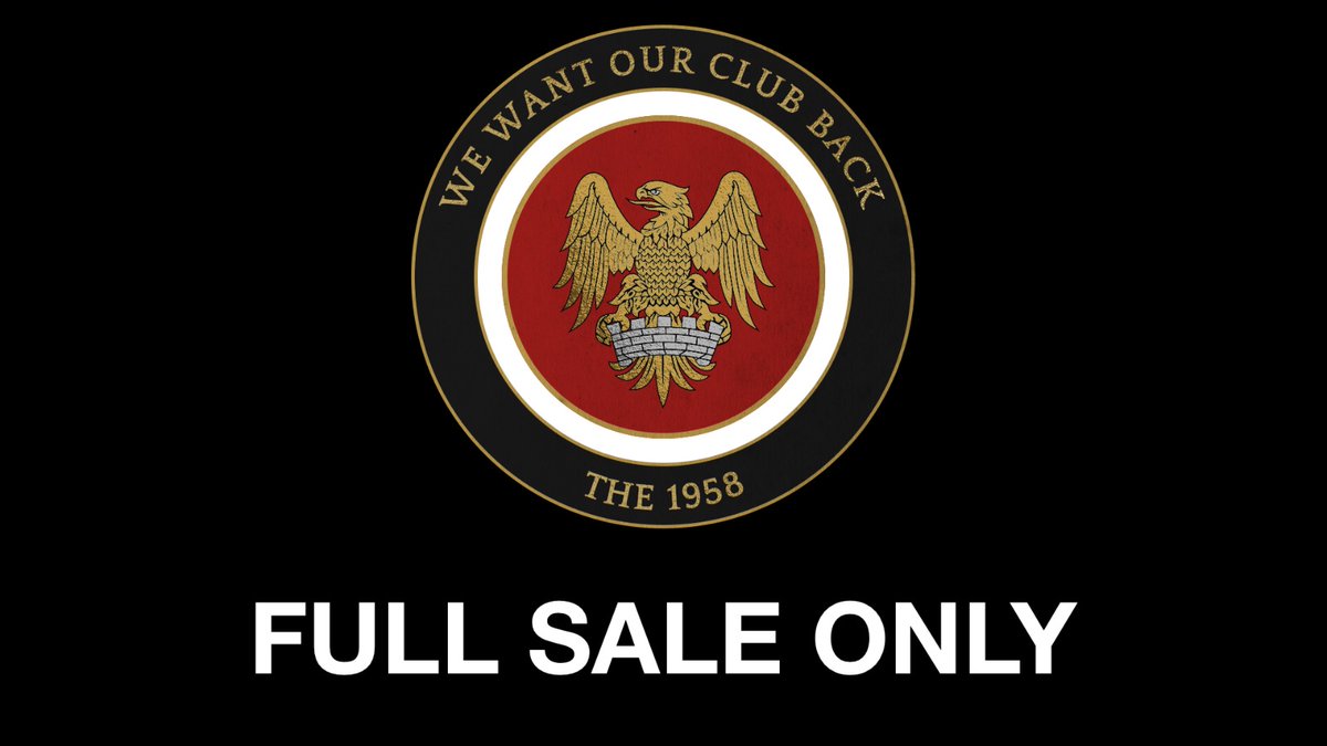 The deadline has passed. 

But the message from the fan base is still crystal clear.

FULL SALE ONLY! 

Hard work has gone into uniting key groups for a common cause.

We now have UNITY. On Sunday we will be UNITED 🤝

The 1958 🇾🇪
