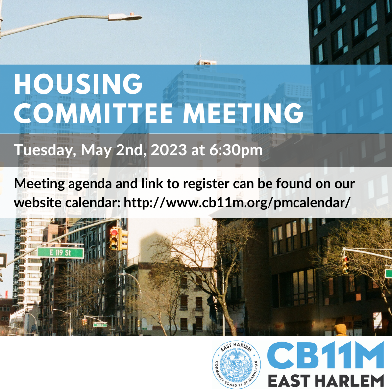 Manhattan Community Board 11 Newsletter: 04/28/23 conta.cc/3AAY5Kb