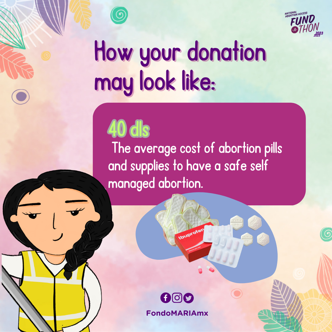 FondoMARIAmx's tweet photo. Donating to Fondo MARIA is supporting those who choose to have an abortion ✨ Support our job by joining #Fundathon @AbortionFunds 💸
👉🏽 Learn more about us: https://t.co/LJbeIYIzfd
💚 Every dollar counts 💚 https://t.co/41vGEv3YZg