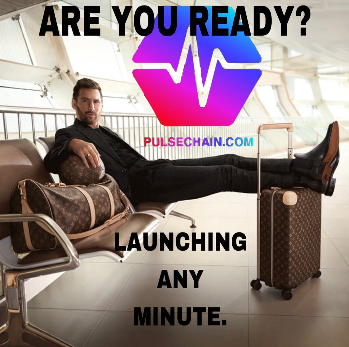 Just like #LionelMessi get your #LVHorizon luggage ready! #PulseChain is about to launch and   We are traveling to the #moon 
#HEX #PLSX #PLS @RichardHeartWin #LouisVuitton