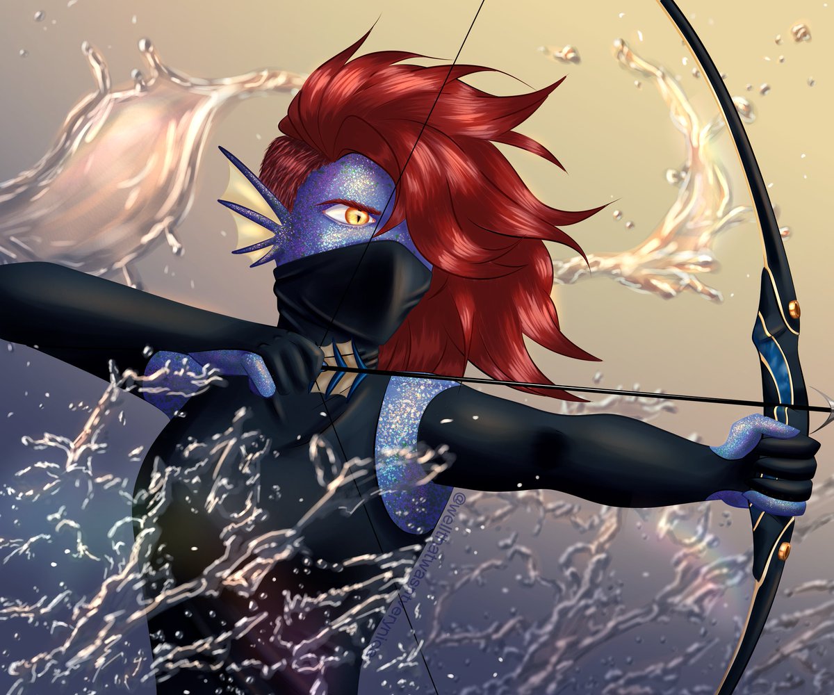 Wellthatwasnt's tweet photo. Finished the challenge by @ge3t3e! I got to practise some water effects as well and I really like how they turned out! :) Let me know what you think!
•
•
•
#aquatic #aquaticcreatures #oc #originalcharacter #characterdesign #watereffect #bowandarrow #bow #art #digitalart #water https://t.co/BBWaiRelZZ