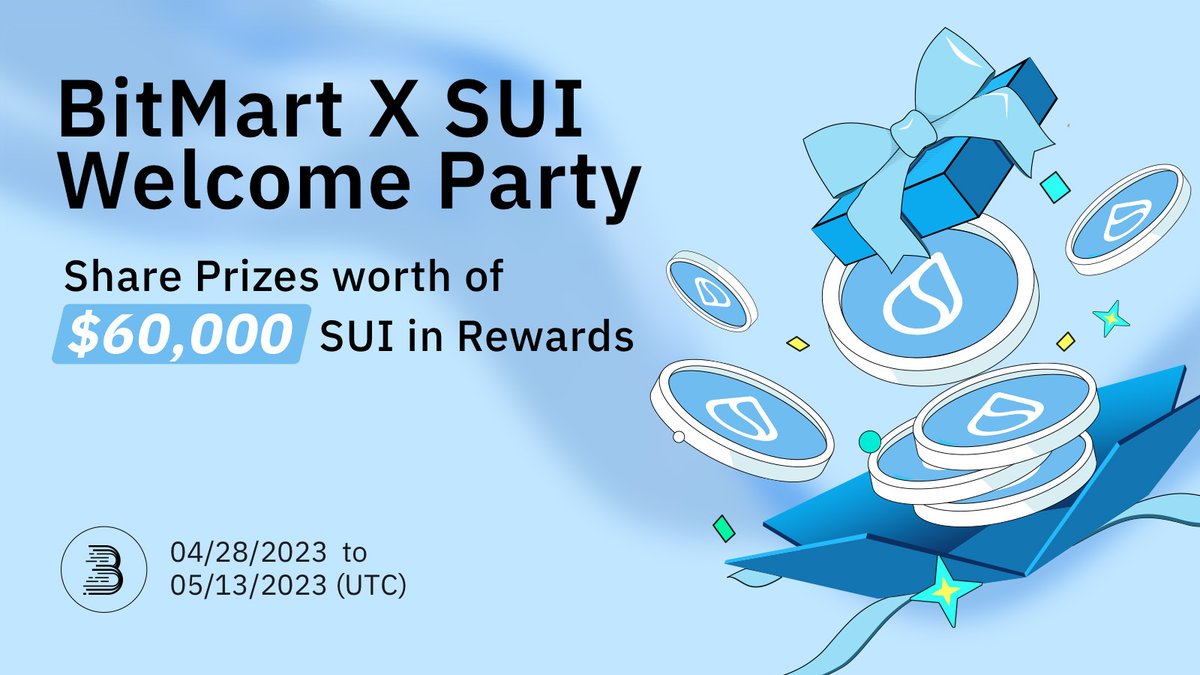 🚨‼HUGE AIRDROP CAMPAIGN‼🚨

🎉Let's start the BitMart X SUI Welcome Party Now

⏰Don't miss out! Only until 05/13/23 UTC 🤩

💰Complete the tasks to win $60,000 SUI！
⭐️Join here: bit.ly/425nE1E

#BitMart #SUI #Airdrops
