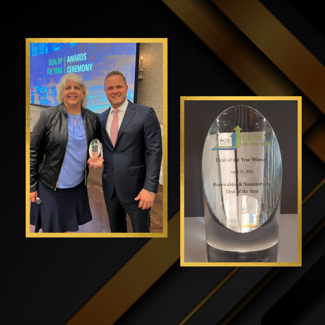 Congratulations to our client Joule Processing!🎉

Their acquisition by Plug Power Inc won at the ACG Houston Deal of the Year Awards ceremony!

Kim Denney was their advisor.

#mergersandacquisitions #businessconsultants #business #joule