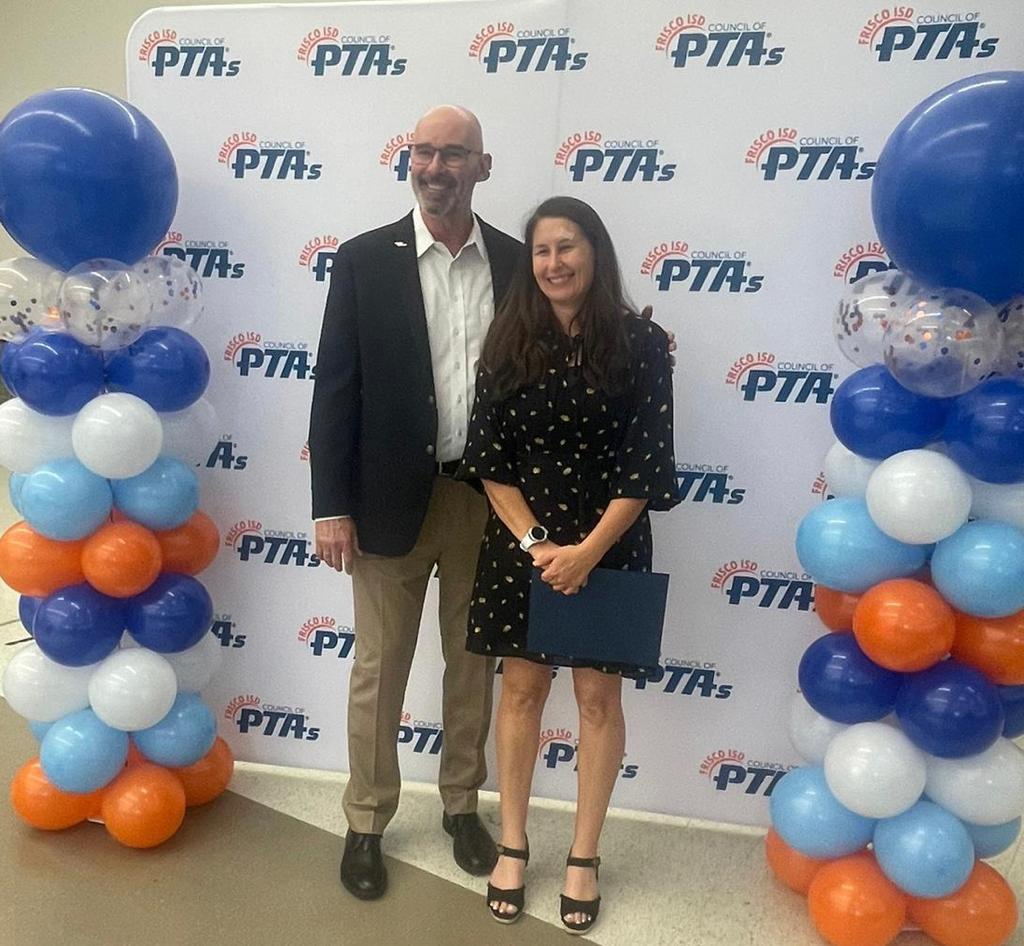 NorrisPTAFrisco's tweet photo. Sonora received this year’s Texas PTA Honorary Lifetime Membership Award!  Sonora said: ”Volunteering is a true passion of mine.  Having a direct impact on so many students has been so rewarding.”   Congratulations, Sonora!  It is well deserved!! https://t.co/9cQu0XKZup