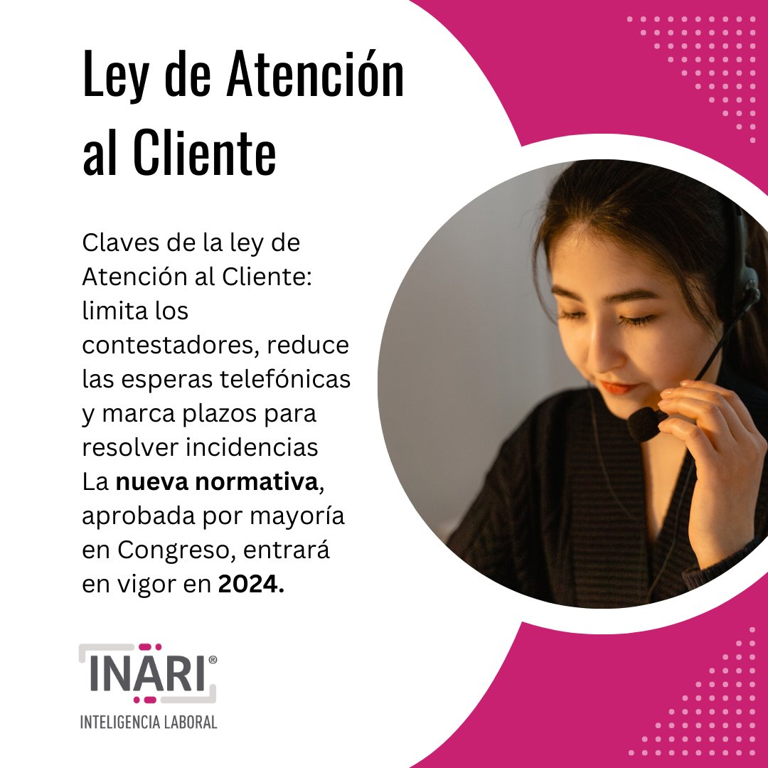 INARIIntLab's tweet photo. Ley de Atención a Cliente 

Todo el mundo se ha enfrentado alguna vez a una llamada interminable de un teléfono de atención al cliente. Inconvenientes relacionados a ello son los que pretende evitar la ley de Servicios de Atención al Cliente.

¿Que opinas? https://t.co/ppkca6K7Yr