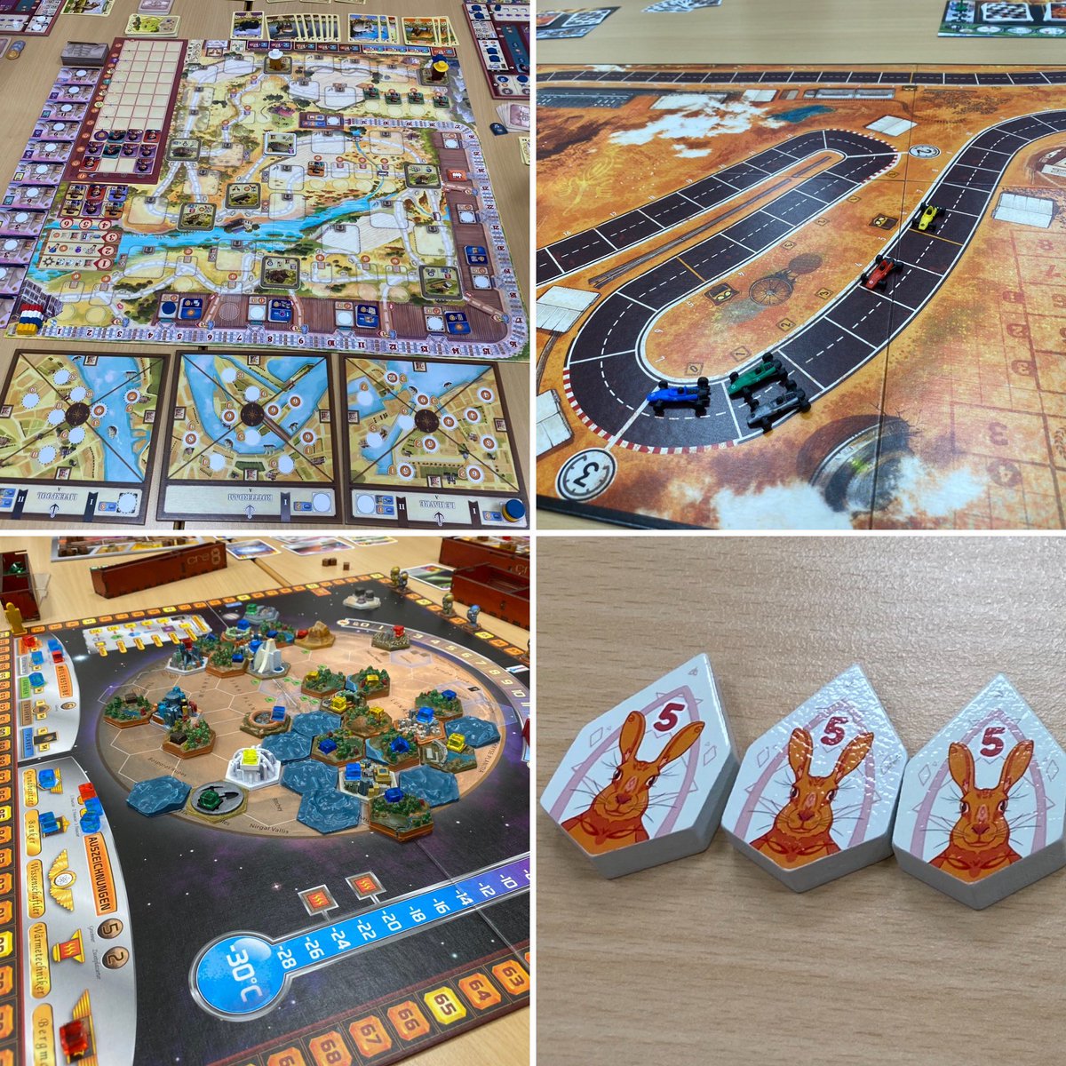 SpielTeckLand's tweet photo. Spieleabend im evangelischen Gemeindehaus Brochterbeck mit #GreatWesternTrailArgentina, #Heat, #TerraformingMars und #Triqueta. https://t.co/kxdMZago6C