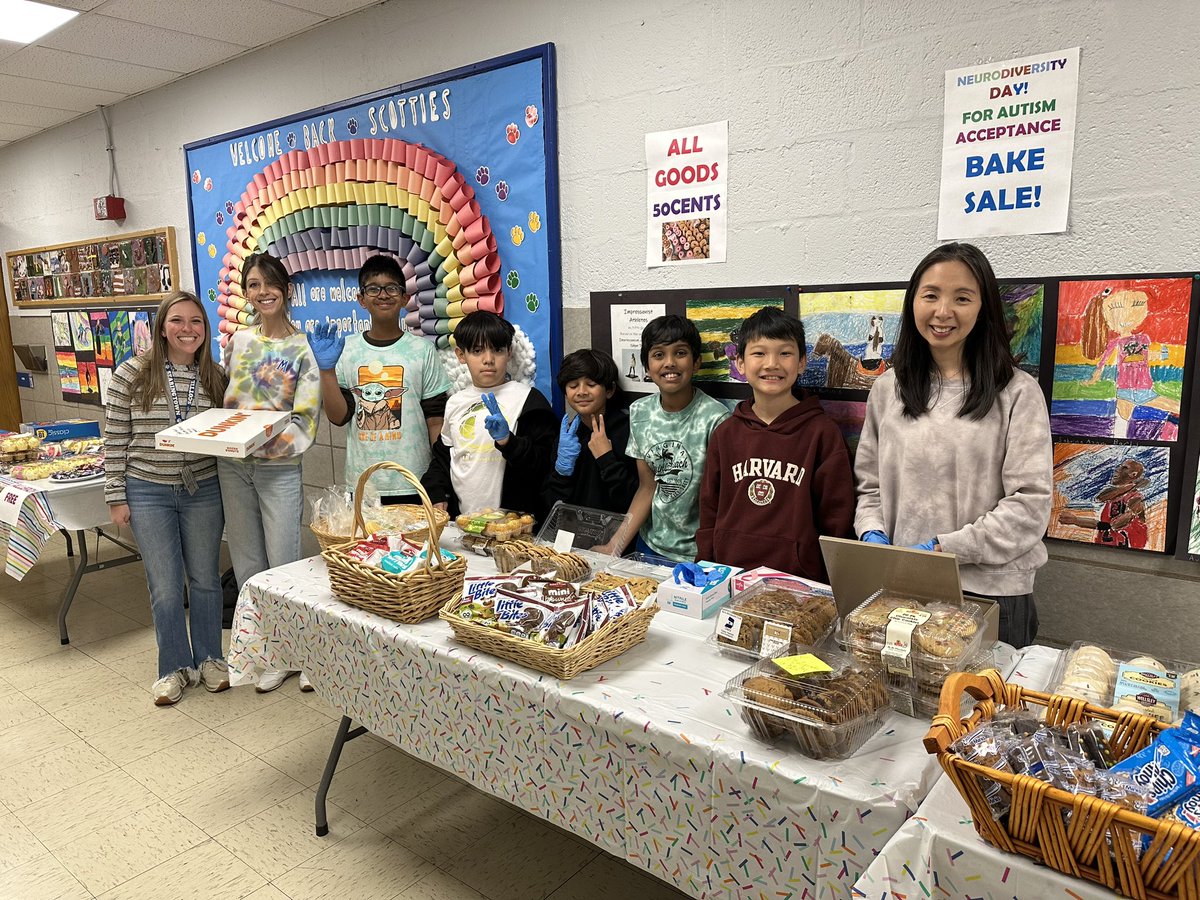 For Autism Acceptance Month, we celebrated the beauty in the diverse spectrum of the human mind by wearing rainbow colored clothes! The Human Relations Club also did a great job raising money for the Family Center for Autism with their Bake Sale ♾️ <a href="/SearingtownK5/">Searingtown School</a>