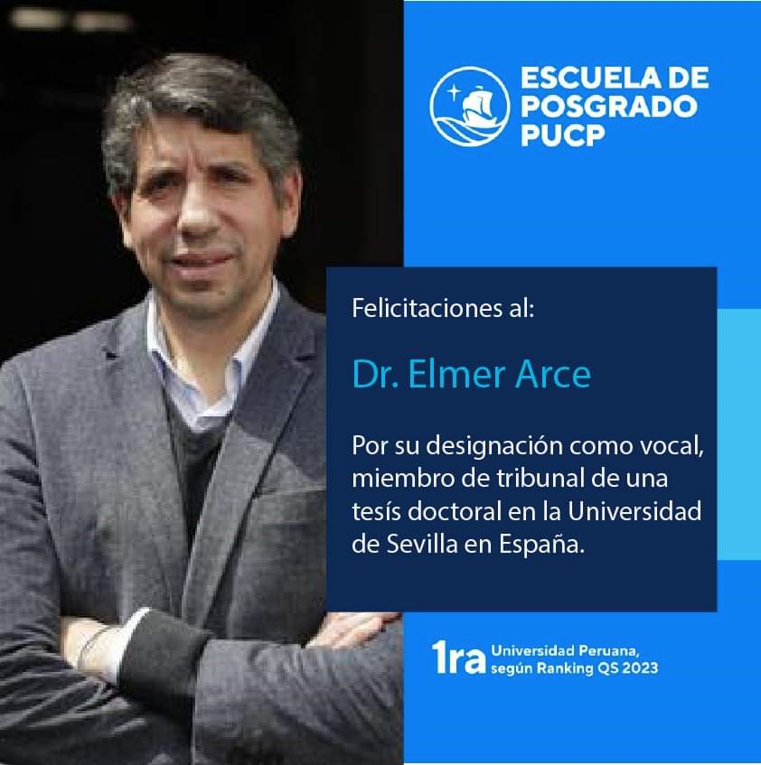 partidomorado's tweet photo. El Partido Morado se enorgullece en felicitar a nuestro secretario nacional general, @elmerarceortiz, por su reciente logro como vocal del jurado para una tesis doctoral en la Universidad de Sevilla en España. ¡Felicitaciones, Dr. Elmer Arce! https://t.co/ndLTAIcuNy