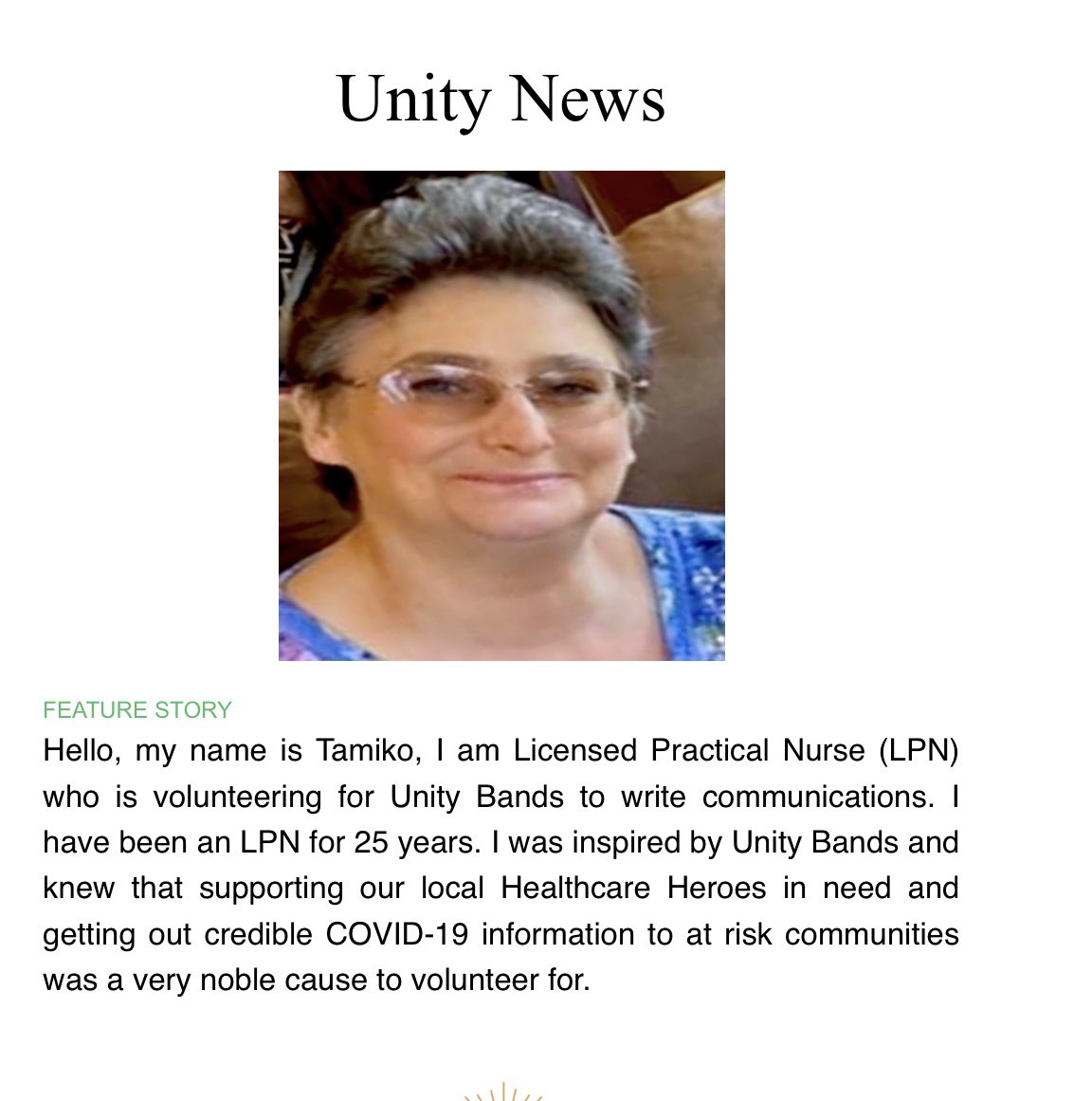 UnityBandsOrg's tweet image. Welcome Tamiko, our new Communications Lead✨