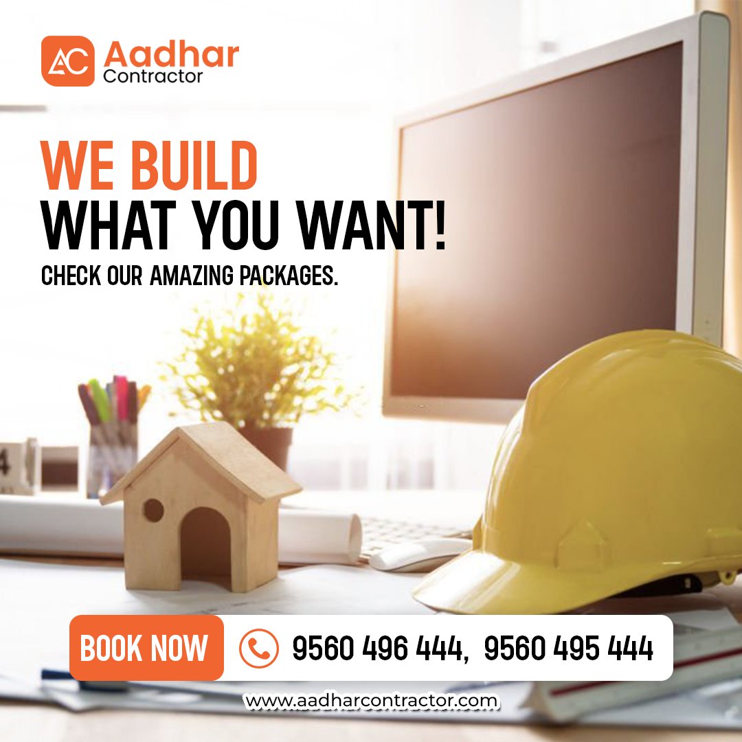 At a reasonable price, we can design and construct your ideal home.
Check out our incredible packages!
.
.
Call Now: 095604 96444
Visit Now: aadharcontractor.com
.
.
#Construction #ConstructionCompany #BuildingConstruction #Architecture #ResidentialConstruction
