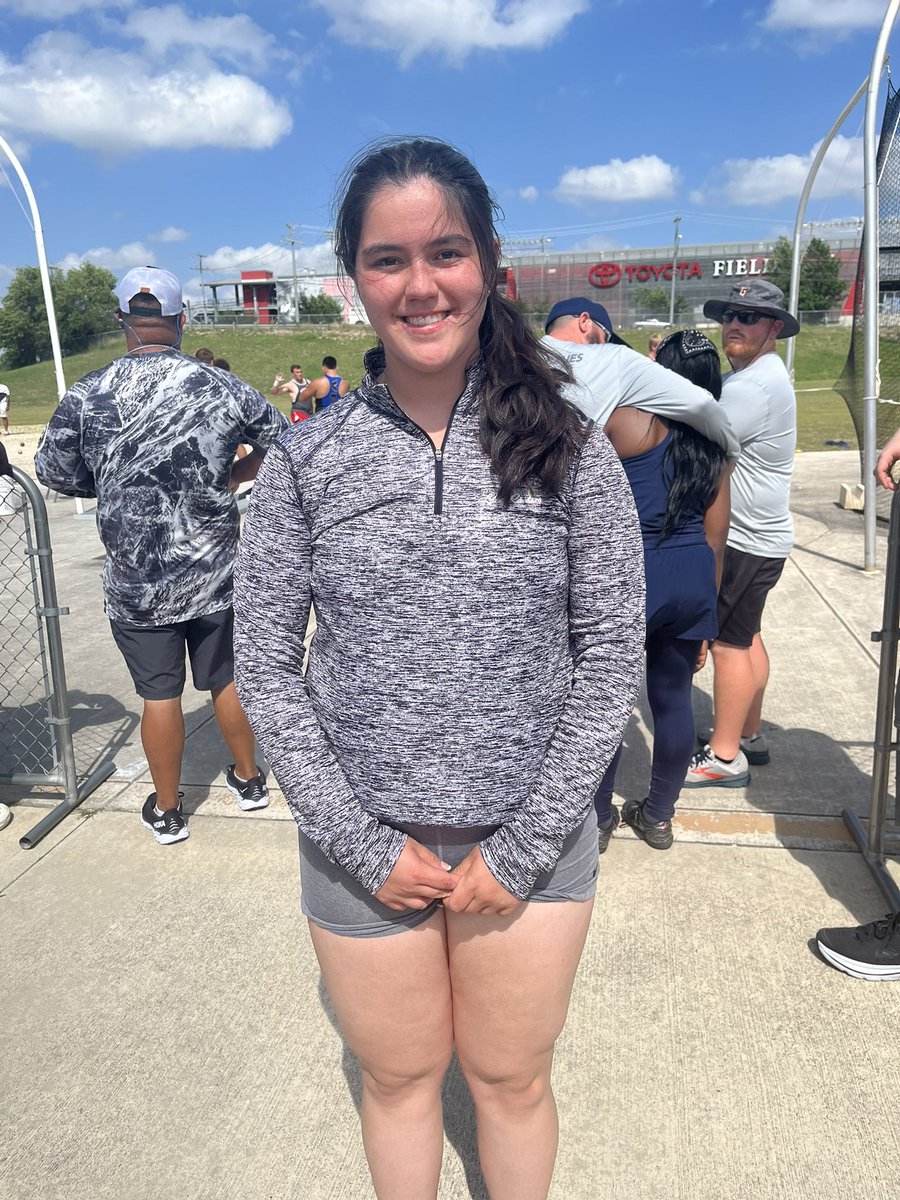 PsjaNorthTrack's tweet photo. Huge Congratulations goes out to Jaylah Martinez for placing 2nd in Discus and qualifying to the Track State Championship‼️ This young lady will be representing PSJA North as one of the top Discus Throwers in the State of Texas!! 🤩🤩🥳🥳 https://t.co/Me4Bs1R6gu