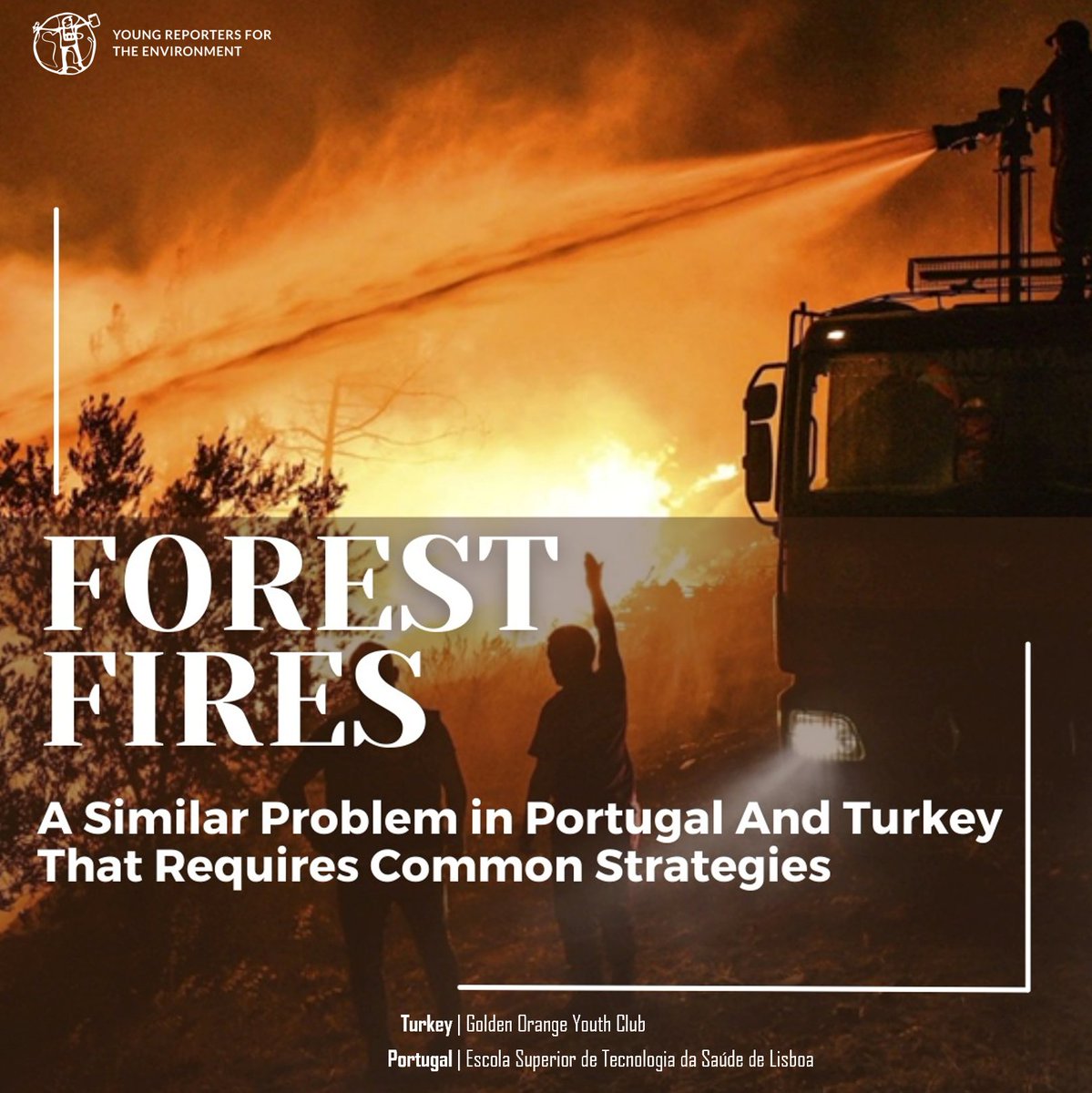 SAmbiental's tweet photo. “Forest fires: a similar problem in Portugal and Turkey that requires common strategies” é um artigo resultado da colaboração internacional de Jovens Repórteres para o Ambiente de Portugal e da Turquia. Artigo original aqui... https://t.co/InrVGzAI4i https://t.co/TWCU4XuadK