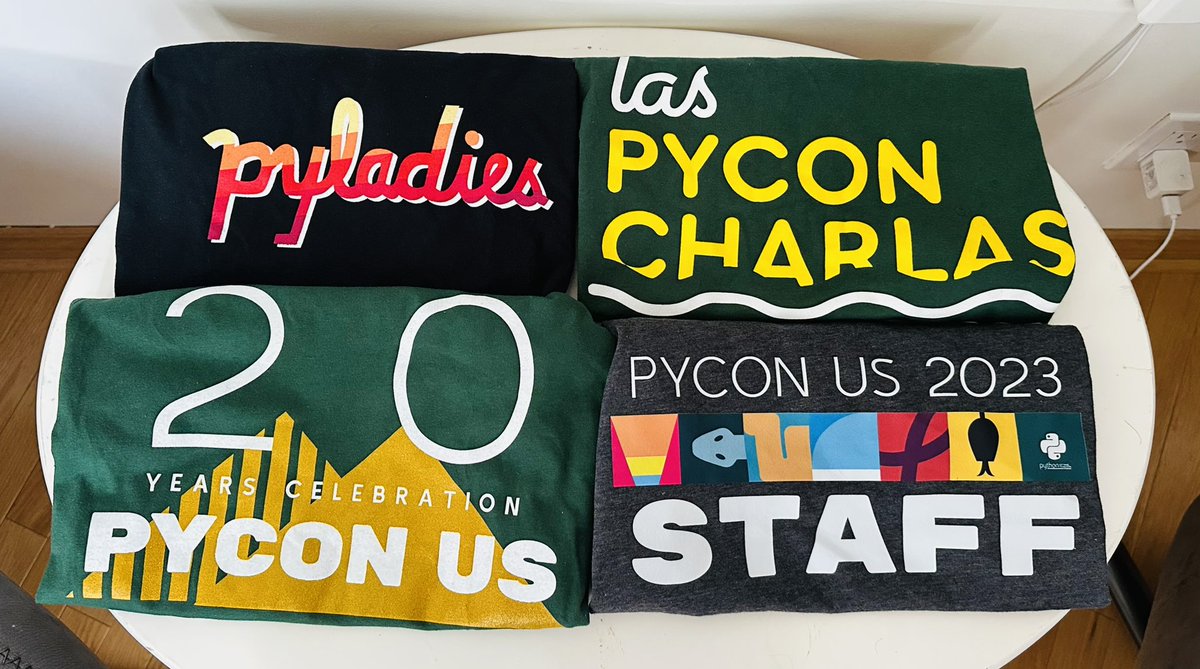 dennyperez18's tweet photo. I want to thank everyone who made #PyConUS2023 possible, including the amazing PSF staff and the dedicated volunteers.🐍💜
Thank you for providing us with a unique experience and the special gift we received as staff, including the awesome t-shirts. You all rock!
#PyCon
#Python https://t.co/vhpb0MrWAT