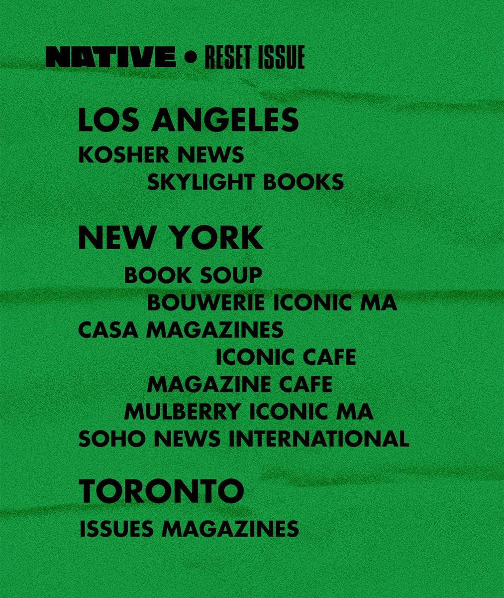 district234wrld's tweet photo. Congratulations to the @NativeMag team as they become the First Nigerian based publication with global distribution. NATIVE Magazine Issue 5, #TheResetIssue, is now available in newsstands all over the world! https://t.co/DoyPCllItR