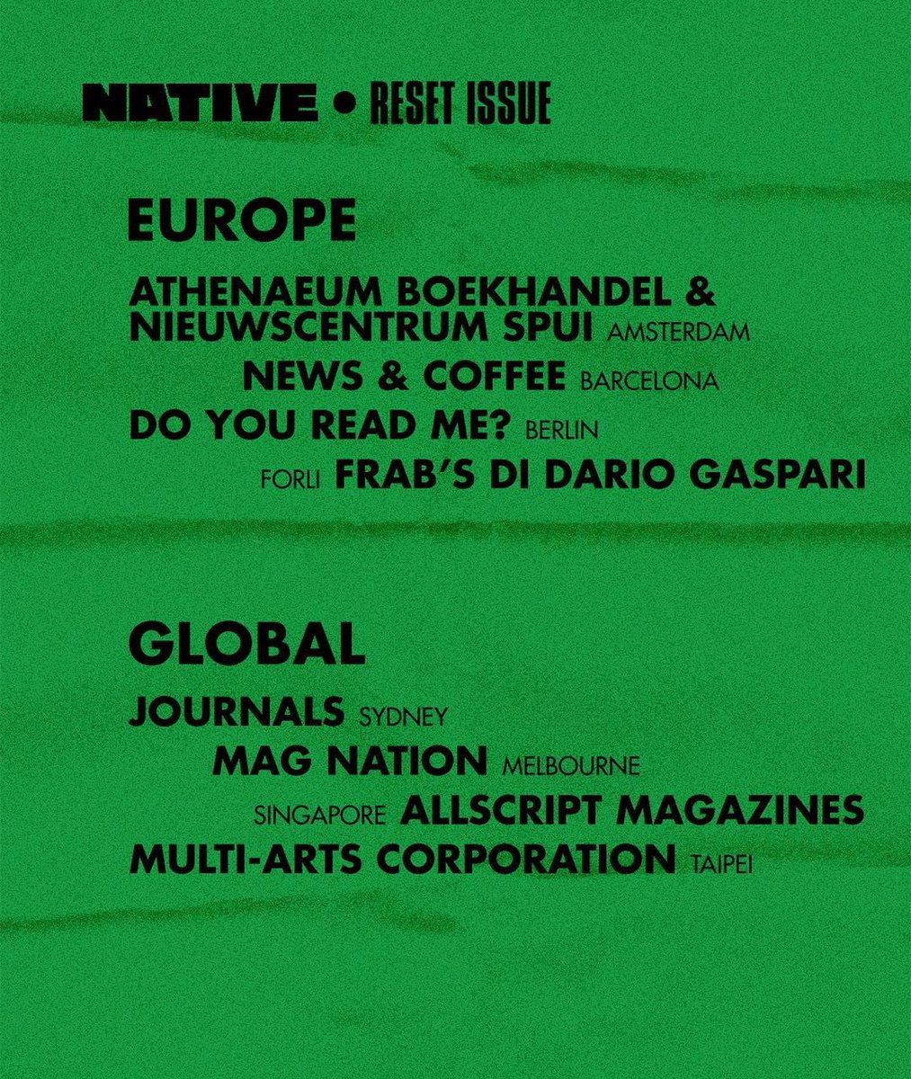 district234wrld's tweet photo. Congratulations to the @NativeMag team as they become the First Nigerian based publication with global distribution. NATIVE Magazine Issue 5, #TheResetIssue, is now available in newsstands all over the world! https://t.co/DoyPCllItR