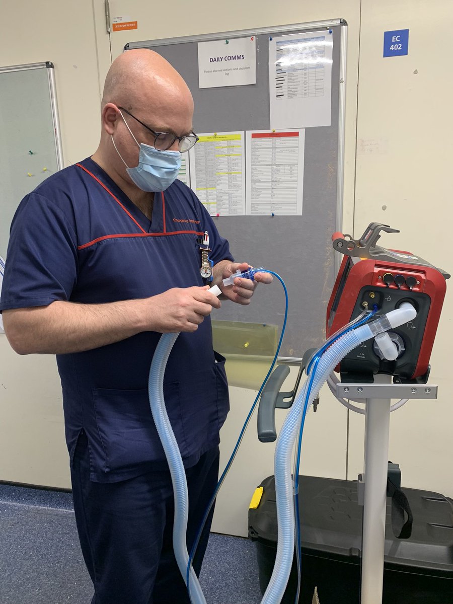 April has been a busy month for shop floor teaching in @UHSFT Emergency Dept, learning to use our new @HamiltonMedical T1 ventilators which finally rolled out this week!