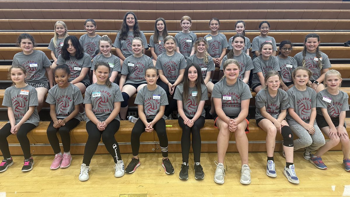 THSVolleyball2's tweet photo. We want to thank all the girls who came out for our Elementary Volleyball Clinic this week. We had a great time working with you all https://t.co/dWNyfUzzgY