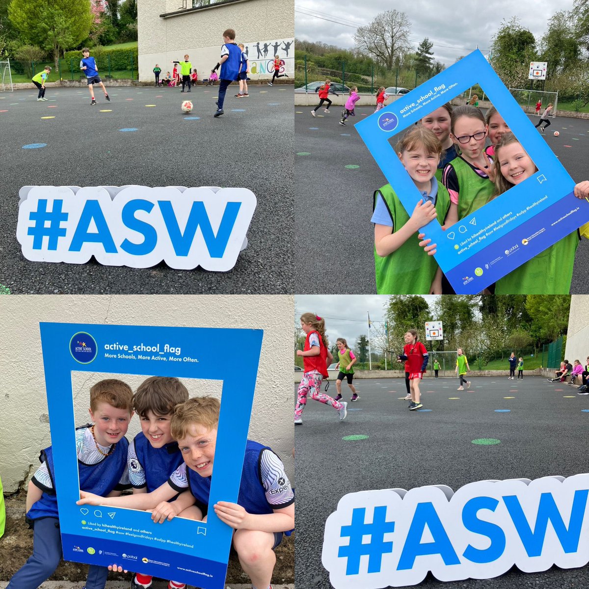 scoilbhrideNS's tweet photo. A hive of ‘active’ activity this morning on our final day of #ASW23! Absolutely delighted to have Euan back this term!☀️⚽️ Happy &amp; ON THE MOVE! @Activeflag @FAIreland @faischools @theNSMonaghan #helpingourmindstosmile #wellbeing https://t.co/IO7aw0Dtbc