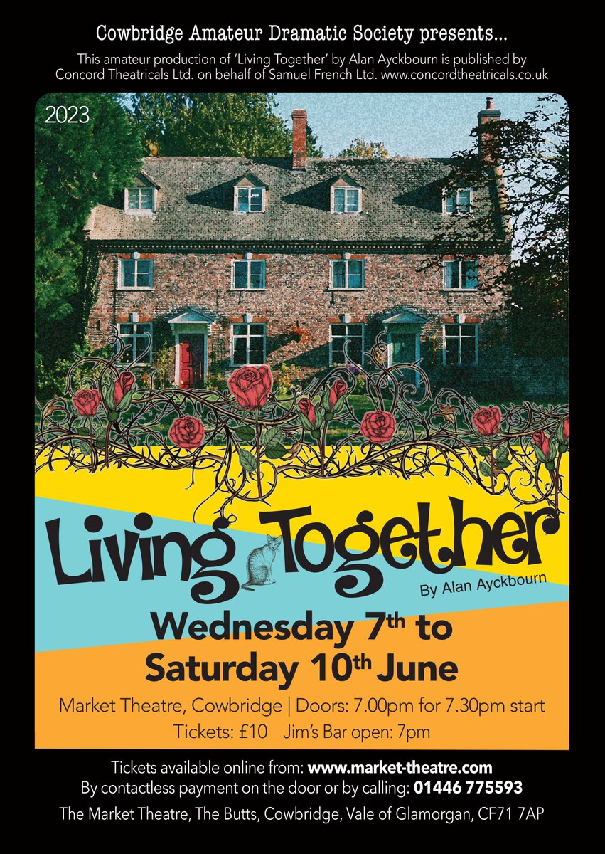 Our next production is "Living Together" by Alan Ayckbourn.  Tickets on sale soon #Cowbridge #LocalTheatre #ValeOfGlamorgan