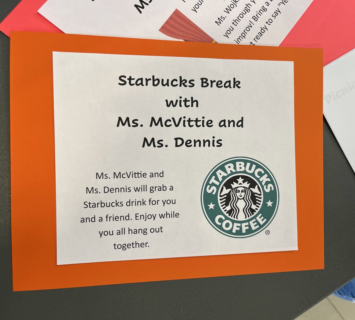 Keep bringing in those Dance-A-Thon donation envelopes! You could win a Starbucks Break with us!! ☕️🍪 <a href="/MrsMcVittie/">Mrs McVittie</a> <a href="/AVPSCouncil/">AVPS School Council</a>