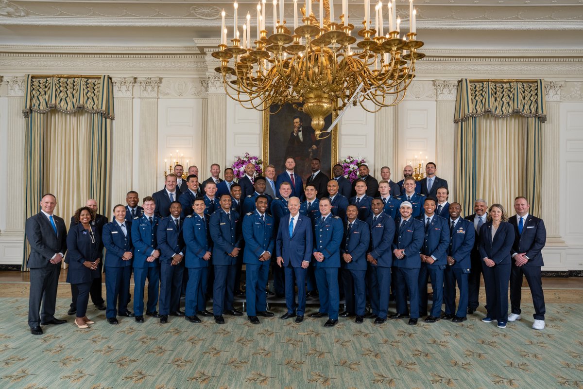 It was my honor to award the Commander-in-Chief's Trophy to the Air Force Falcons for their outstanding work on and off the field this past season.
 
Let's fly!