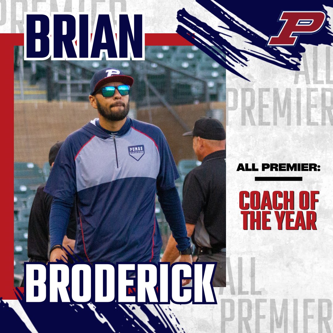 PerryBaseball07's tweet photo. Congrats to Head Coach Brian Broderick on winning All Premier Coach of the Year! #PumaBall https://t.co/ShXlJL9N5r