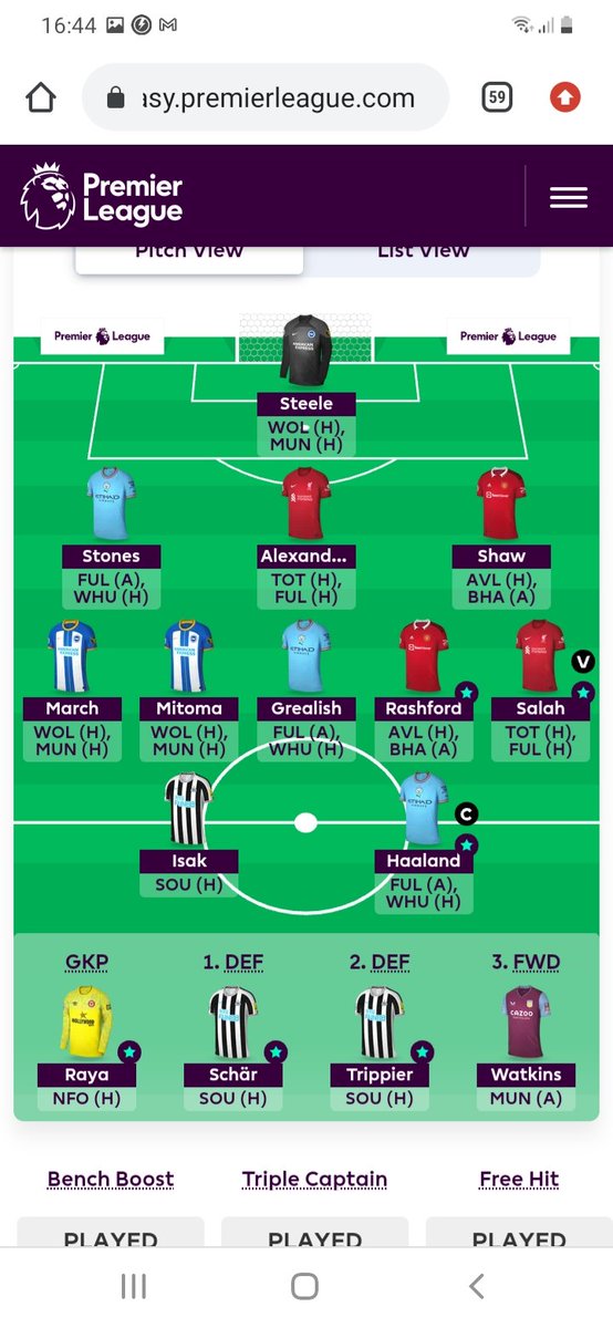 fplkulture's tweet photo. I think thats #GW34 🔒 

Bruno ➡️ Salah, I like Bruno but 2 tough fixtures so prefer Salah 
Henry ➡️ Stones, I decided I wanted the early sub to hopefully lock in a cs before City concede that 1 and only goal (-4)
Chilwell ➡️ Shaw, I dunno why I didn't wait and do this gw35 (-8) https://t.co/JYtpuF522Q