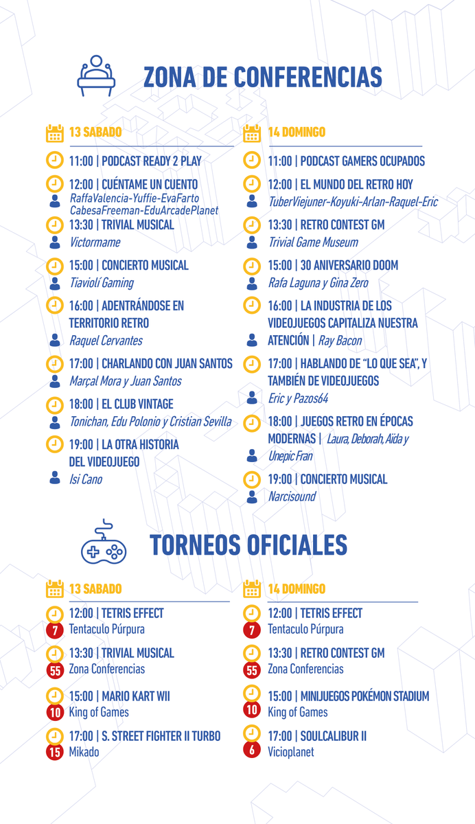 RetroBarcelona's tweet photo. Ha costado lo suyo, pero ya tenemos la agenda de las conferencias y torneos de esta edición de #RetroBarcelona2023.
Esperamos que os guste todo lo que estamos preparando.
Nos vemos en dos semanas
https://t.co/6etzjiaE2b https://t.co/ROVVbhQaWx