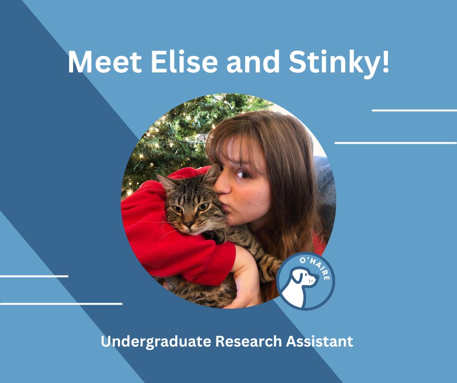 Meet Elise and her cat Stinky! She is an Undergraduate Research Assistant and is in her first year of a BA in psychology. We are so excited to have her on our team! #meettheteam #research