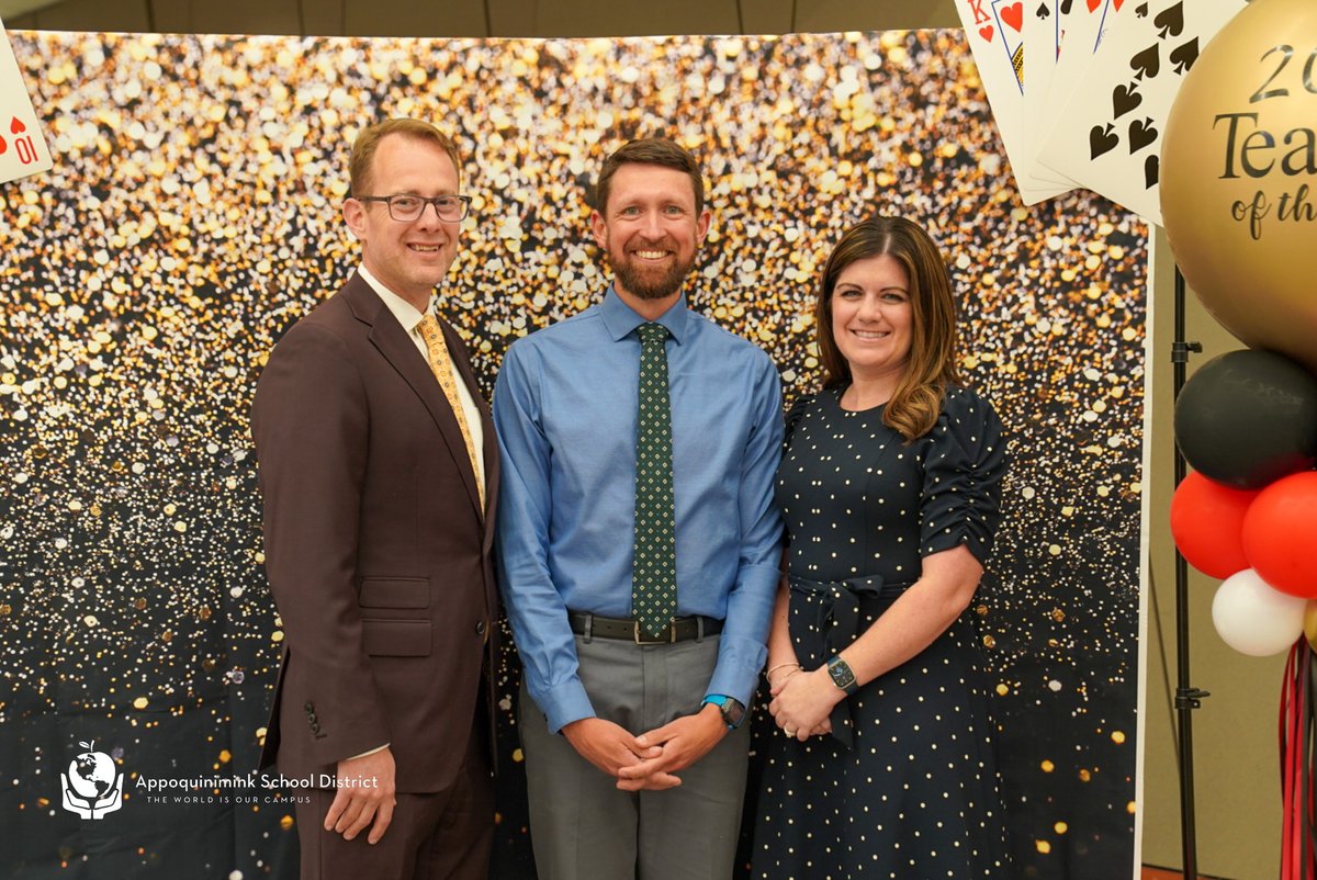 Congratulations to Cory Hafer, Appoquinimink School District’s 2024 Teacher of the Year! Hafer (pictured first) is the Career and Technical Education (CTE) engineering teacher at Middletown High School. Head to our FB page for the full album of building-level winners!
