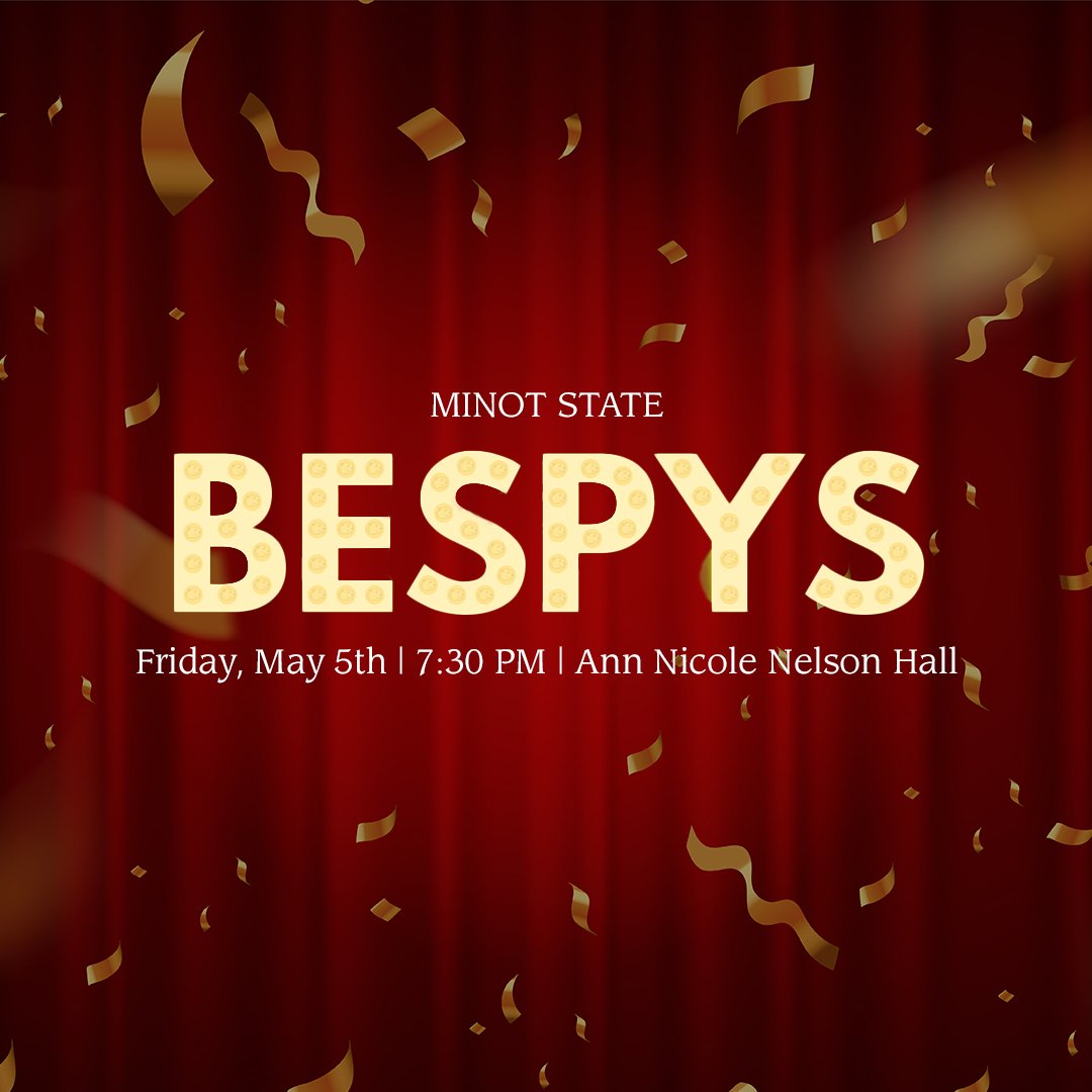 MSUBeavers's tweet photo. ‼️You're Invited‼️
To the 2023 Minot State Athletic BESPY Awards! The award show by the athletes, for the athletes. All are welcome to attend a night full of fun and celebration with our Beaver student athletes!

#BuildTheDam | #OnwardBeavers https://t.co/onyacJytrE
