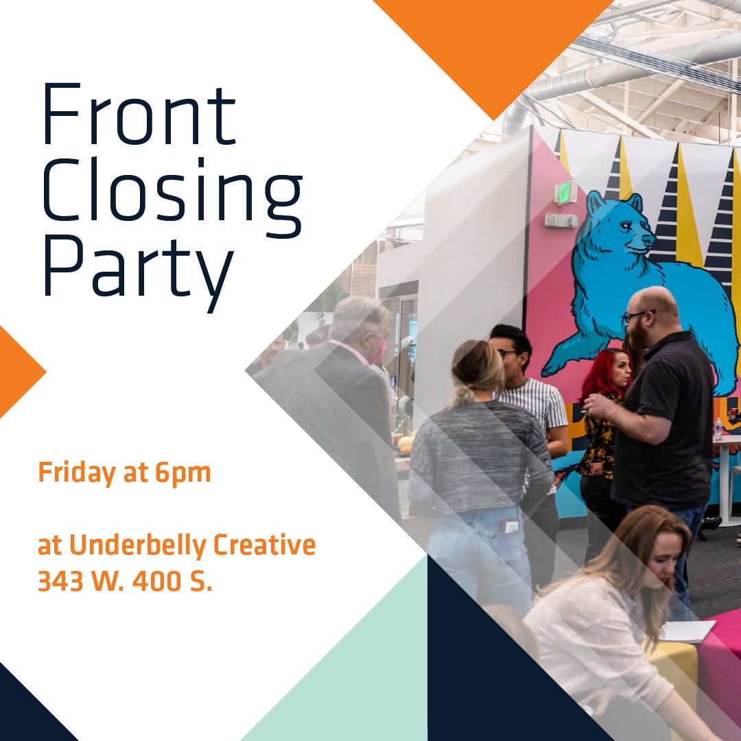 frontutah's tweet photo. That's a wrap! What an incredible conference it has been this year. We're so grateful to have been able to spend this time together.
Don't forget about the after party hosted by @underbelly ๐
#frontutah #conference #afterparty https://t.co/nzk8l92weB