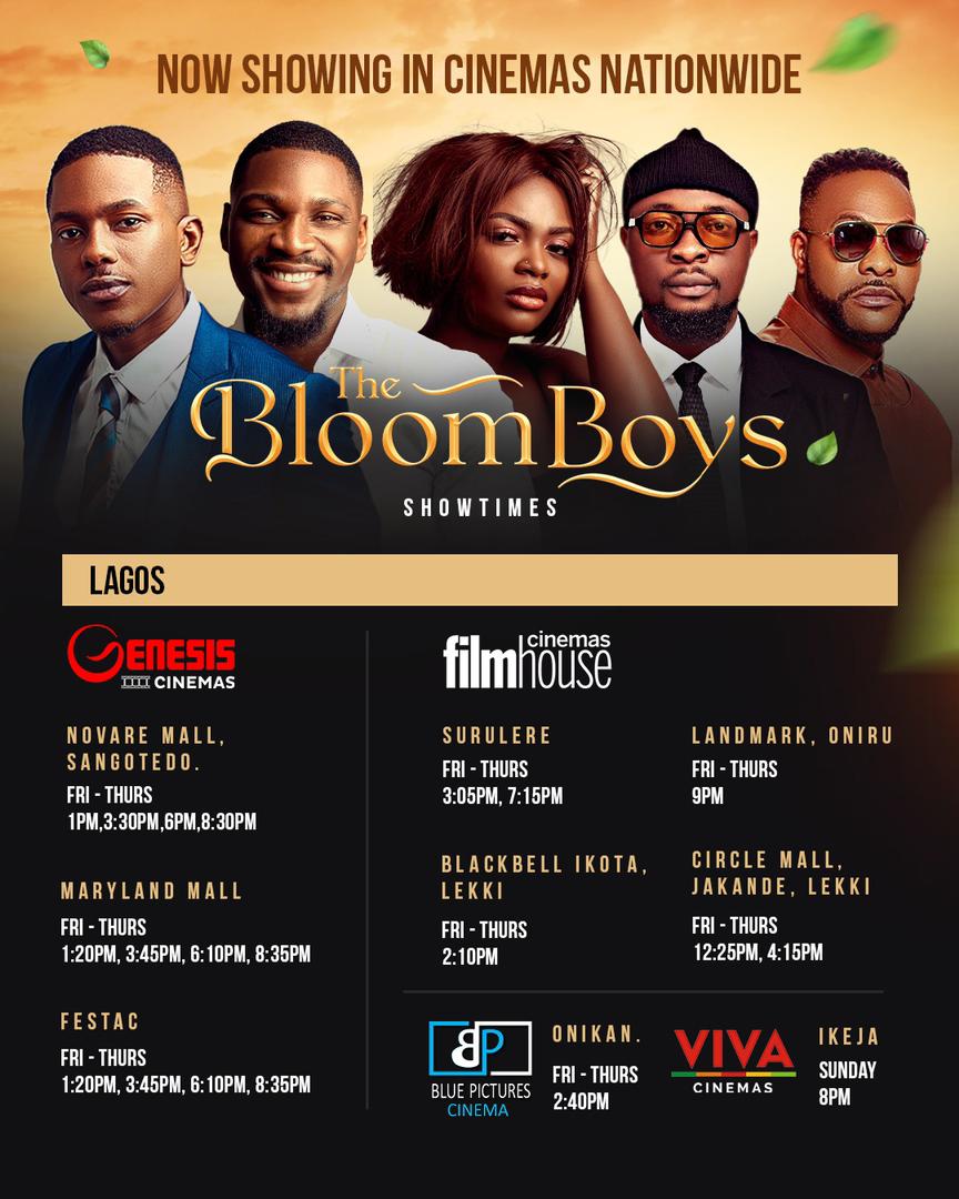 LinarShrewdfilm's tweet photo. LAGOS Showtime for Week One...
The reviews are amazing
Don't miss this one!!!
#thebloomboysmovie https://t.co/CrPYVR8Ro6