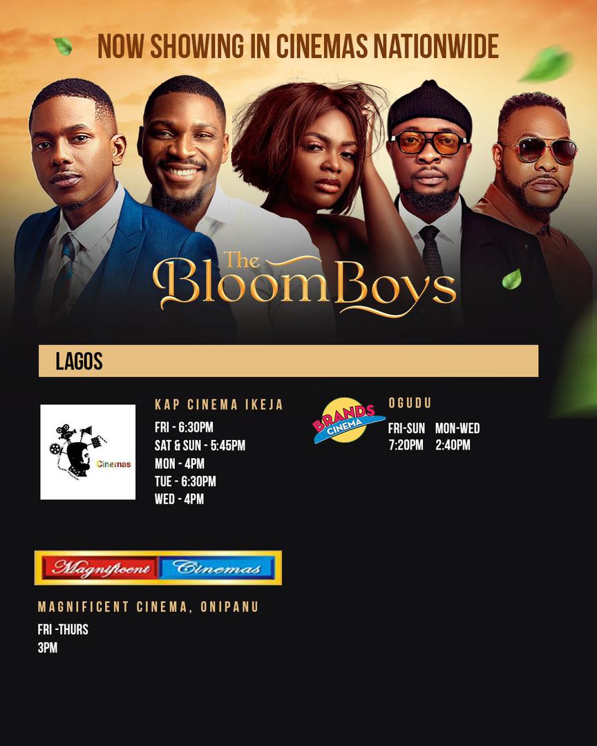 LinarShrewdfilm's tweet photo. LAGOS Showtime for Week One...
The reviews are amazing
Don't miss this one!!!
#thebloomboysmovie https://t.co/CrPYVR8Ro6