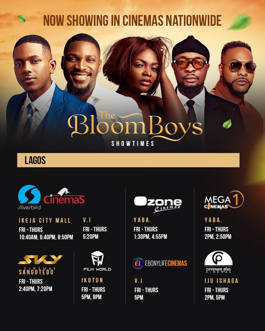 LinarShrewdfilm's tweet photo. LAGOS Showtime for Week One...
The reviews are amazing
Don't miss this one!!!
#thebloomboysmovie https://t.co/CrPYVR8Ro6