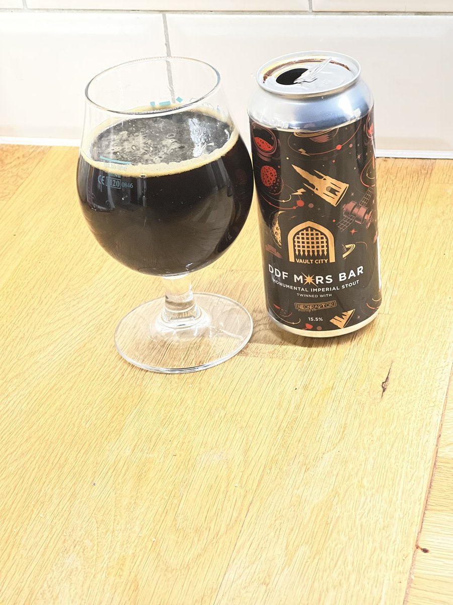 The dog and rabbit has a supply of @vaultcitybrew  Deep Fried Mars Bar Imperial Stout . Had to open this for advertising purposes… better drink it now 😂 #sogood