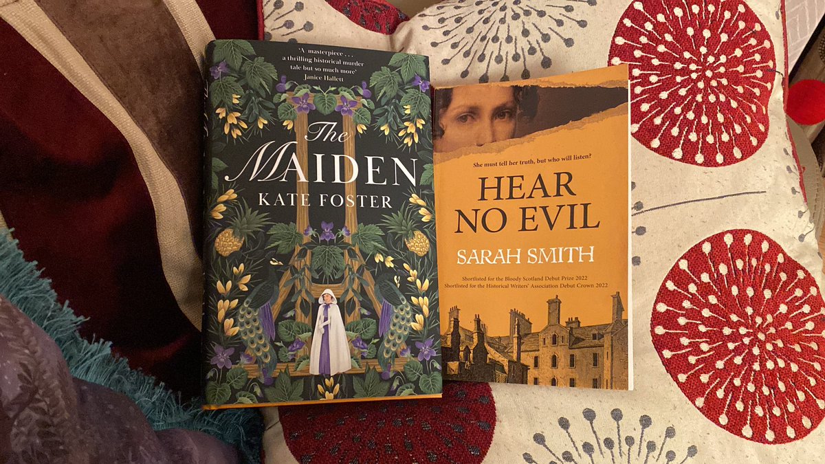 @NetGalley I just attended an event organised by our local bookstore @The_Bookhouse in Broughty Ferry which brought together @KateFosterMedia and @truesarahsmith to discuss #TheMaiden and #HearNoEvil Just had to buy both books!