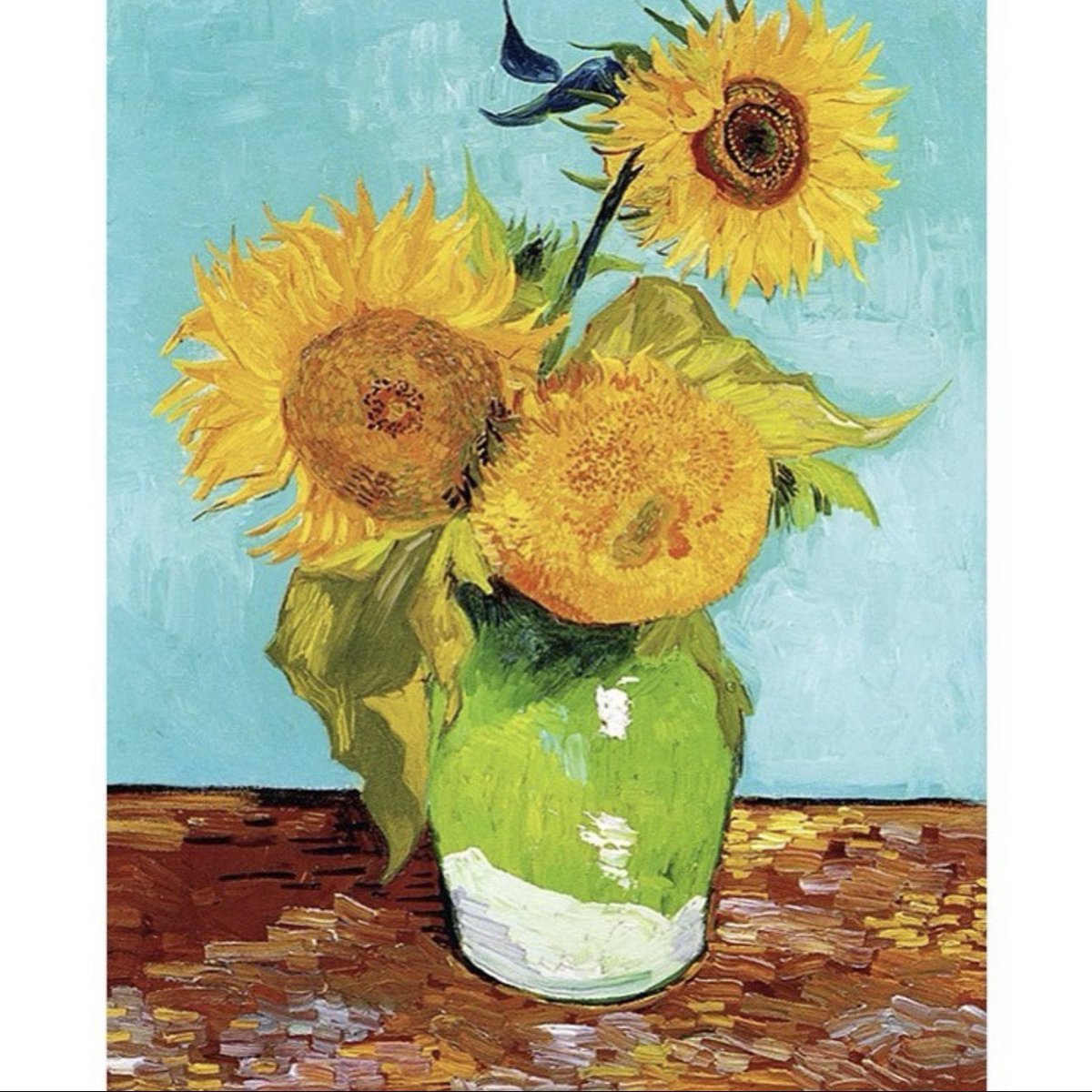 Since the spring #flowers are in full bloom, we thought it was fitting to celebrate with #VincentVanGogh’s #Sunflowers series. Kindergarteners at <a href="/mdve_lions/">Meadow View</a> created these tiles using #VanGogh's #impasto technique &amp; put them all together in the spirit of his stunning #masterwork.