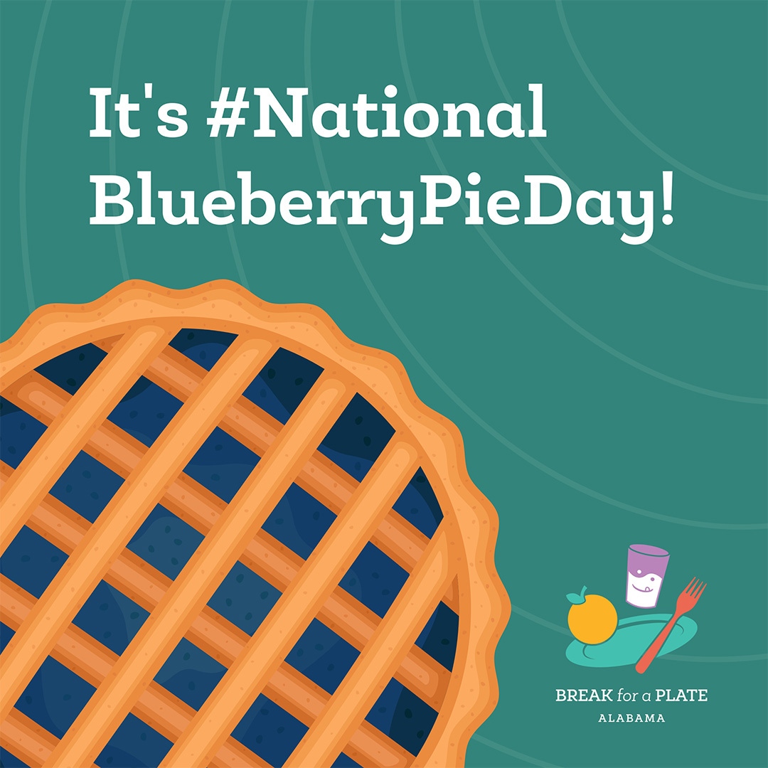 Fruits are part of a well-balanced diet & help prevent chronic disease by boosting the body w/ nutrients. Visit breakforaplatealabama.com to learn our state feeding initiatives. #NationalBlueberryPieDay Tip: Create a healthier blueberry pie using an applesauce or honey sweetener!
