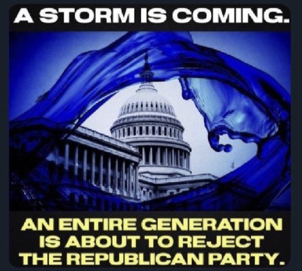 MrsBruceDrang's tweet photo. @RonFilipkowski Charlie: remember the non-existent red wave in the primaries? Prepare for more in 2024. ๐
#GenZVotes
#MillennialsVote https://t.co/IDa8gjZKD1