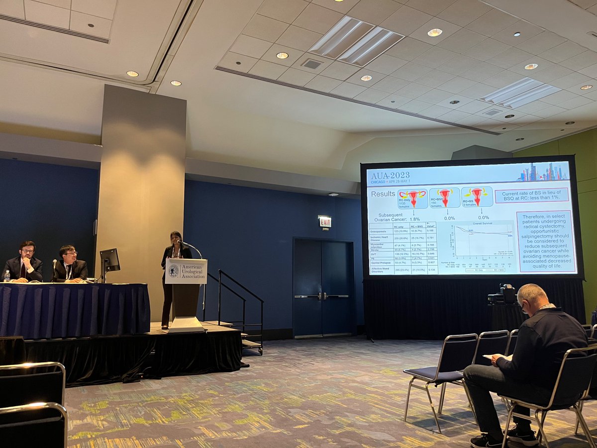 Pranjal Agrawal 🏳️🌈 (@pranjala_jhusom) on Twitter photo 1.8% of women undergoing radical cystectomy for bladder canc develop ovarian canc = LIFETIME risk. Perf. of ppx salpingectomy <1%: results suggest ppx salpingectomy should be offered with RC! #AUA2023
The A team: <a href="/iamsubraman/">🕊</a>, dr stone, <a href="/akfsurgeon/">Armine Smith</a>, <a href="/SHPatelMD1/">Sunil Patel MD</a>, <a href="/MaxKates/">Max Kates</a>. 1.8% of women undergoing radical cystectomy for bladder canc develop ovarian canc = LIFETIME risk. Perf. of ppx salpingectomy <1%: results suggest ppx salpingectomy should be offered with RC! #AUA2023
The A team: <a href="/iamsubraman/">🕊</a>, dr stone, <a href="/akfsurgeon/">Armine Smith</a>, <a href="/SHPatelMD1/">Sunil Patel MD</a>, <a href="/MaxKates/">Max Kates</a>.