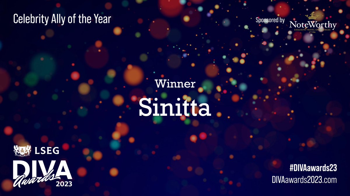 DIVAmagazine's tweet image. The #Noteworthy Celebrity Ally of the Year Award goes to @sinittaofficial. 

Well done! 

#DIVAAwards23
